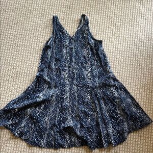 Blue and White Loft Sleeveless Dress